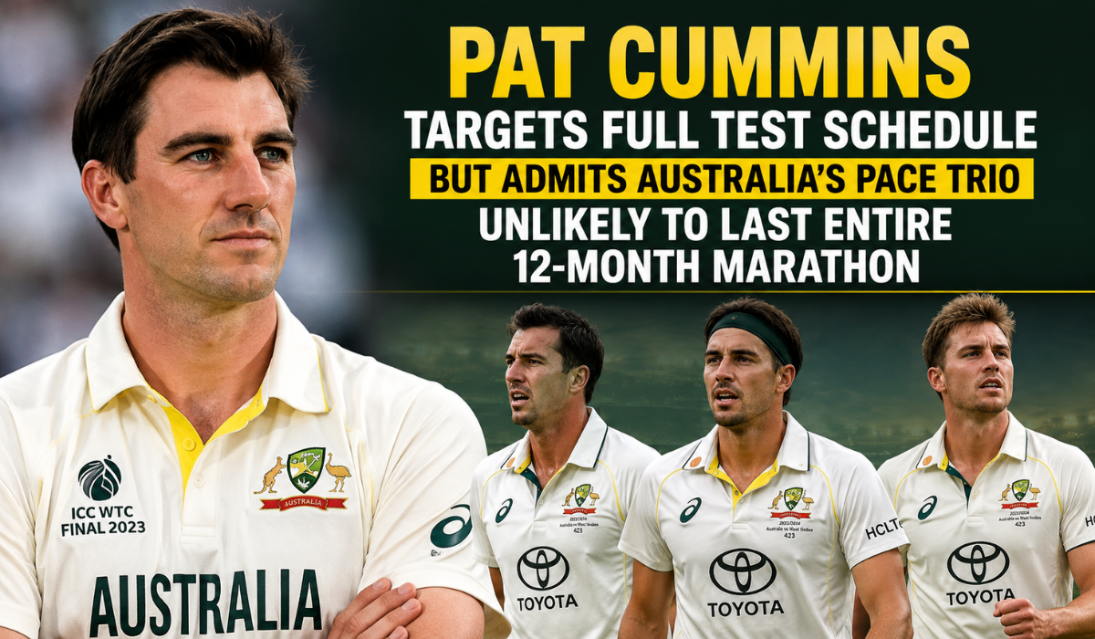Pat Cummins Targets Full Test Schedule but Admits Australia’s Pace Trio Unlikely to Last Entire 12-Month Marathon