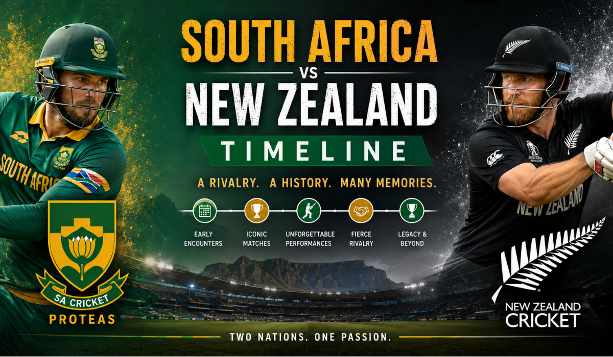 South Africa National Cricket Team vs New Zealand National Cricket Team Timeline