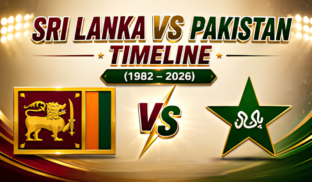 Sri Lanka National Cricket Team vs Pakistan National Cricket Team Timeline