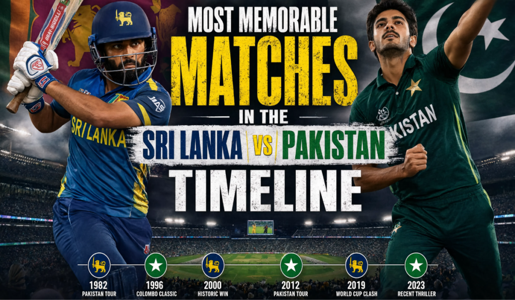 Sri Lanka National Cricket Team vs Pakistan National Cricket Team Timeline