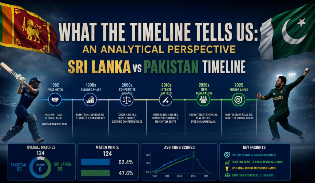 Sri Lanka National Cricket Team vs Pakistan National Cricket Team Timeline