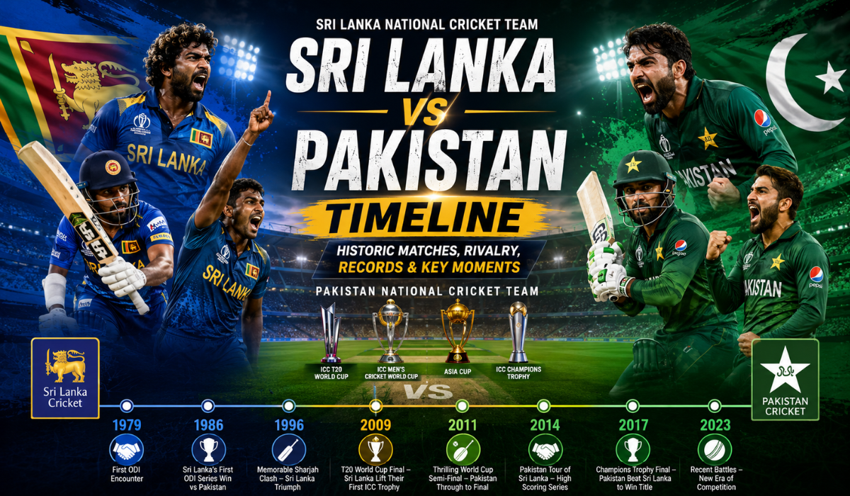Sri Lanka National Cricket Team vs Pakistan National Cricket Team Timeline