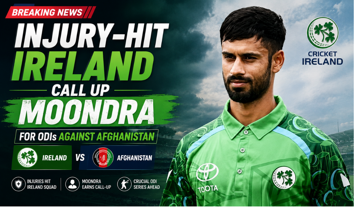 Injury-hit Ireland Call Up Moondra for ODIs Against Afghanista