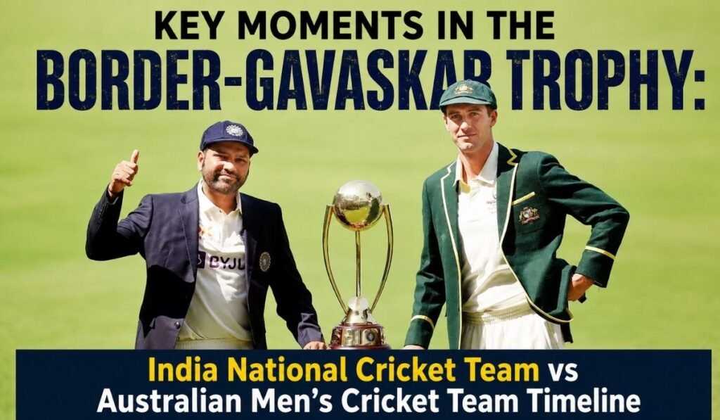 Key Moments in the Border-Gavaskar Trophy India National Cricket Team vs Australian Men Cricket Team Timeline
