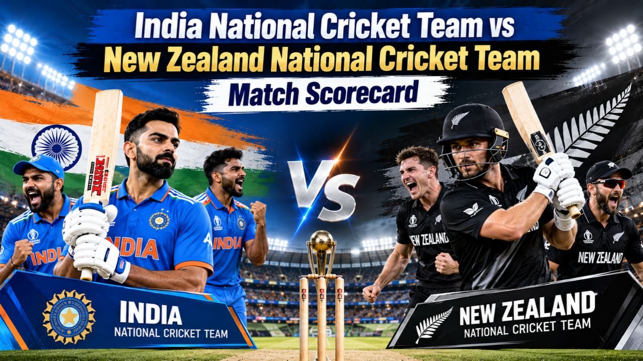 India National Cricket Team vs New Zealand National Cricket Team Match Scorecard